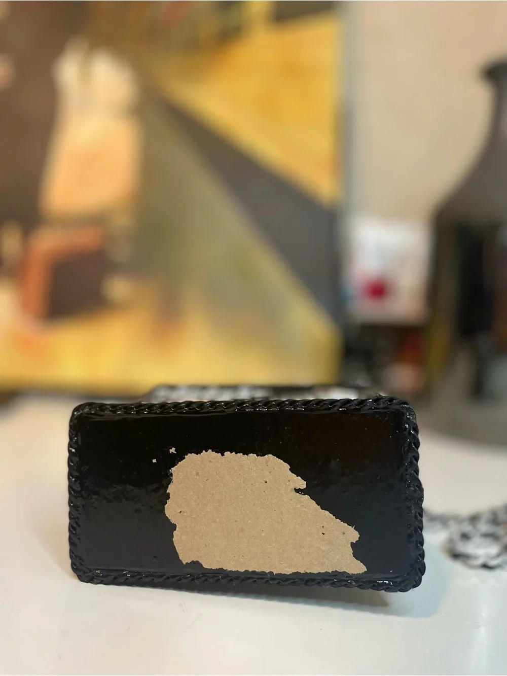 Mary Frances Handcrafted Black & White Zebra Purse